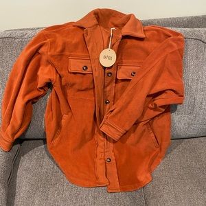 NWT BiBi Orange Shacket
